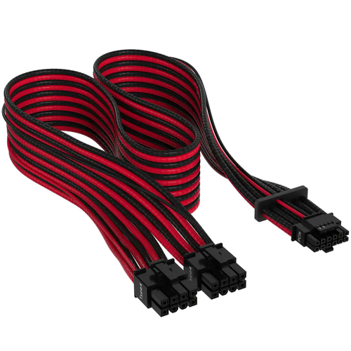 Cable de Poder Corsair CP-8920334 12vhpwr, Negro, Rojo