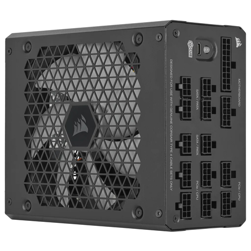 Fuente de Poder Corsair HX1000I 80 Plus Platinum, 1000W, Full-modular, ATX 3.0, Bajo Ruido, Negro.