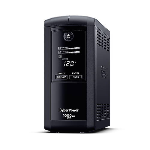 No Break Cyberpower LCD CP1000AVRLCDA 1 kVA / 600 W, Energia 1080 J, Entrada 139 V, 9 Salidas AC Color Negro