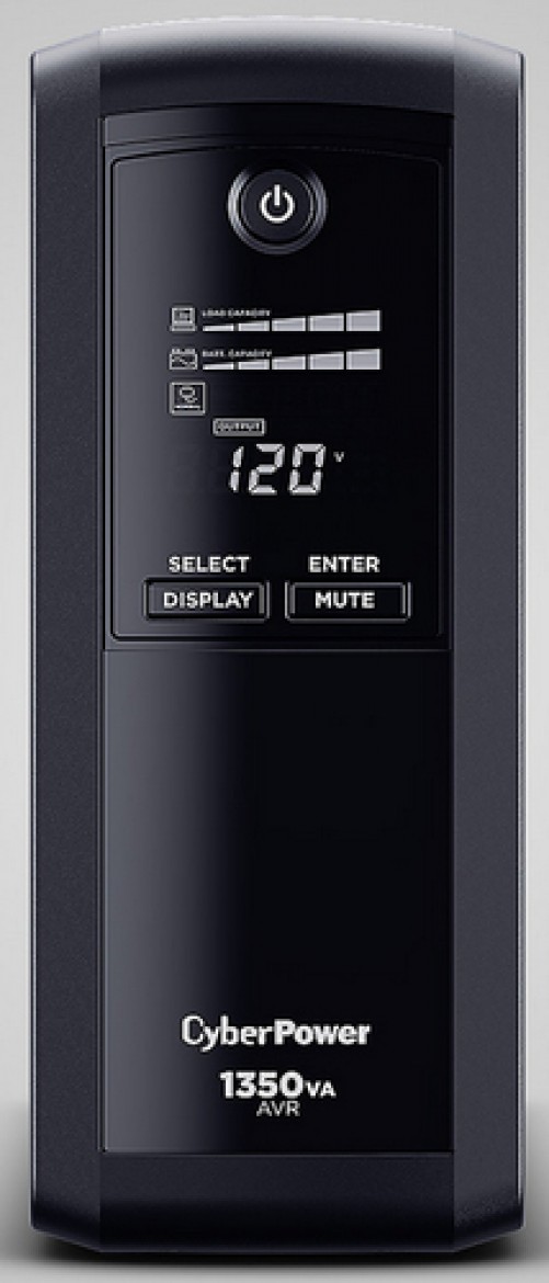 No Break Cyberpower LCD CP1350AVRLCDA 1.35 kVA / 815 W, Entrada 139 V, Negro