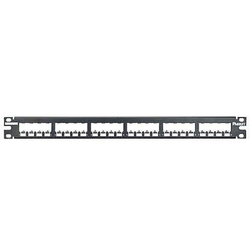 Panel de Parcheo Panduit 24-port Metal Modular Patch Panel 24 Puertos, RJ-45, Montaje en Bastidor, Capacidad del Rack 1U