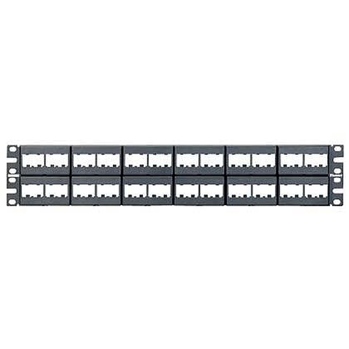 Panel de Parcheo Panduit 48-port Modular Patch Panel 48 Puertos, RJ-45, Montaje en Bastidor, Capacidad del Rack 2U