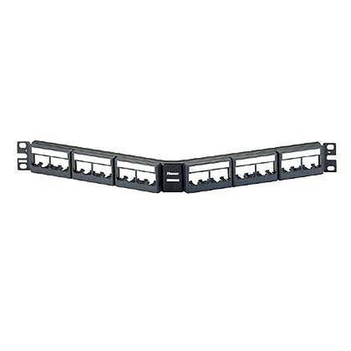 Panel de Parcheo Panduit CPPLA24WBLY 24 Puertos, Color Negro, Montaje en Bastidor, Capacidad del Rack 1U