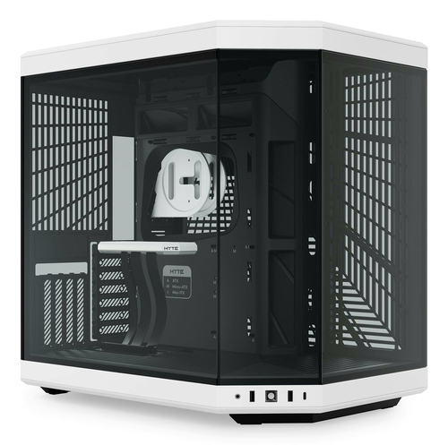 Gabinete Hyte Y70 Midi Tower, PSU No, Negro, Blanco