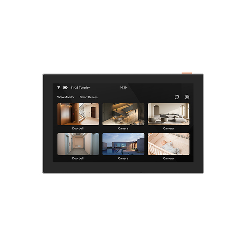 Pantalla Inala¡mbrica / con Batera­a Recargable 4600mAh / Wi-fi / Ideal para Escritorio o Pared / Vista en Vivo de Ca¡maras Ezviz / Compatible con Videoportero CS-HP7 para Ver Ca¡mara y Apertura ...