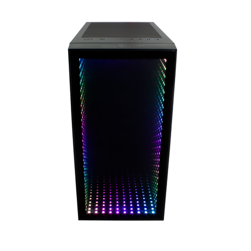 Gabinete Game Factor CSG560, Panel Lateral Vidrio Templado, Panel Frontal Infinito, 3 Ventiladores RGB