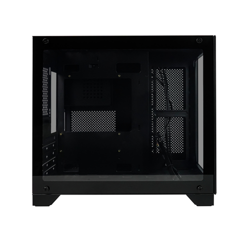 Gabinete Game Factor CSG570, Fishtank, 2 Cristal Templado Frontal y Lateral, Negro