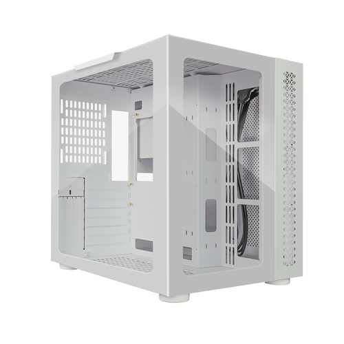 Gabinete Game Factor CSG700, ATX, Fishtank, Cristal Templado Frontal y Lateral, sin Fuente, Blanco