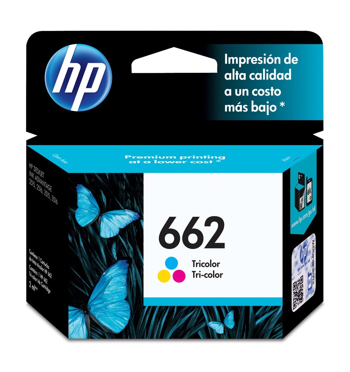 Cartucho de Tinta HP Mod 662 Tricolor P/deskjet 2515/2516/3515/3516 Original