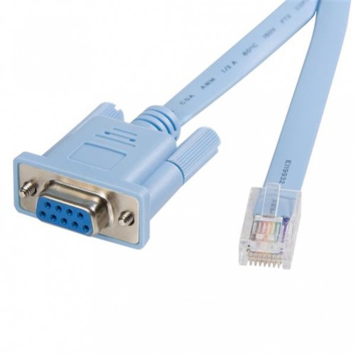 Cable Startech (DB9CONCABL6), 1,8m para Gestion de Router Consola Cisco RJ45 a Serie DB9 - Rollover - Macho a Hembra