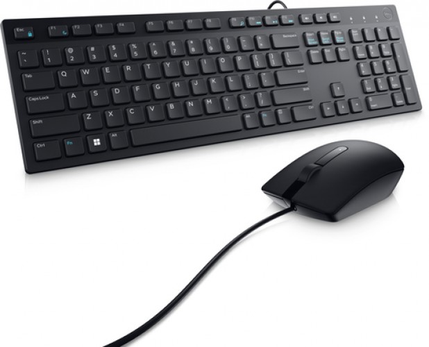 Kit Teclado y Mouse Dell KM300C, USB, Alambrico, Negro