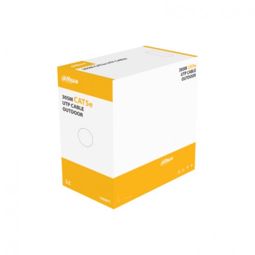 Bobina de Cable UTP Dahua Cat5e, 305m, Exterior, Negro