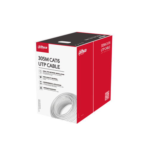 Bobina de Cable UTP Dahua Cat6, 305m, 100% Cobre, Interior, Blanco