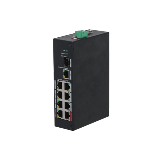Switch Dahua Technology PoE PFS3110-8ET-96 No Administrado, Cantidad de Puertos 8, Fast Ethernet (10/100), 7.6 Gbit/s, Negro
