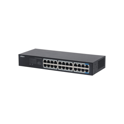 Switch Dahua Technology DH-S3024-24GT No Administrado, L2, RJ-45 24, Gigabit Ethernet (10/100/1000), Montaje en Escritorio/pared, Negro