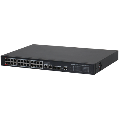 Switch Dahua Technology PoE DH-S4228-24GT-240 Gestionado, L2, RJ-45 26, Gigabit Ethernet (10/100/1000), Negro