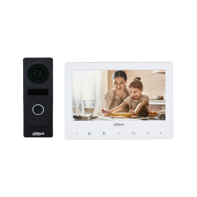 Kit Videoportero Dahua Analogico, Monitor 7 pulg., Camara 1.3MP, Incluye 1 Entrada y Salida de Audio