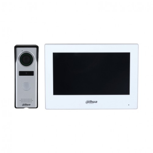Kit Videoportero Dahua Hibrido, Touch, Wi-fi, Altavoz, Apertura de Puerta, IP66