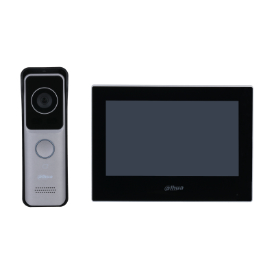 Kit de Videoportero/ Dahua/ KTW02/ IP WiFi/ Monitor de 7â” WiFi/ 6 And 1 e And S de Alarma/ Soporta PoE/ Frente de Calle con Camara de 2 Mp/ Ranura Msd/ Apertura de Puerta/ Soporta Hasta 3000 Tarje...