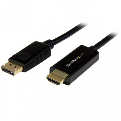 Convertidor de Vídeo Startech.com, Displayport a HDMI, Máxima Resolución 4000 x 2000 Pixeles, Soporte de Audio, Color Negro, (DP2HDMM1MB)