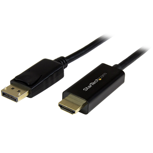 Adaptador Video Startech.com HDMI Tipo A (estandar) a Displayport, 2 m, Negro