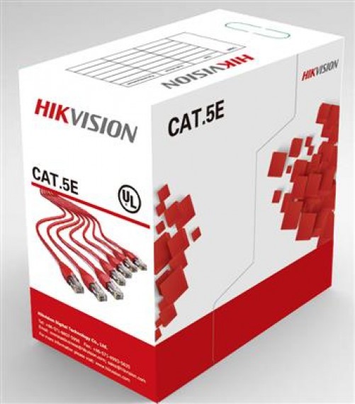 Bobina Hikvision DS-1LN5E-S Cat5e, 305 m, U/UTP (UTP), Multicolor