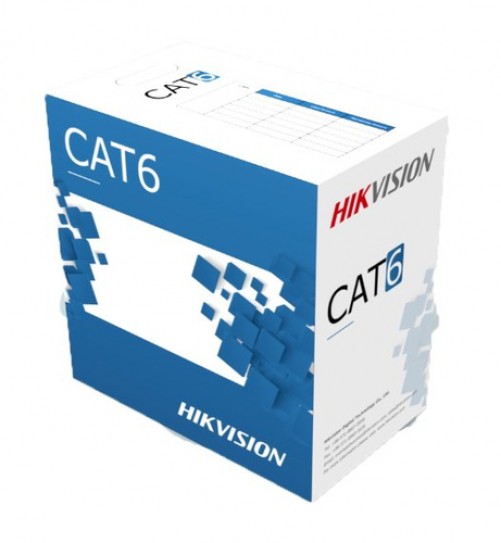 Bobina de Cable Hikvision UTP, Cat6, 305m, 100% Cobre, Interior, Blanco