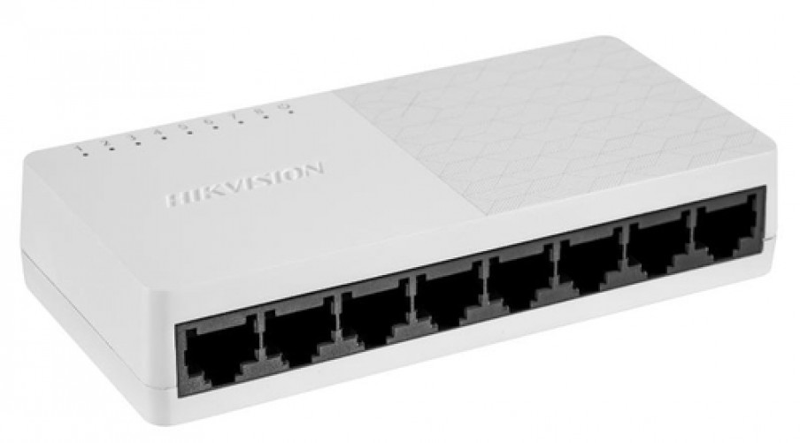 Switch Gigabit Hikvision, 8 Puertos, 10/ 100/ 1000 Mbps, No Administrable, Blanco