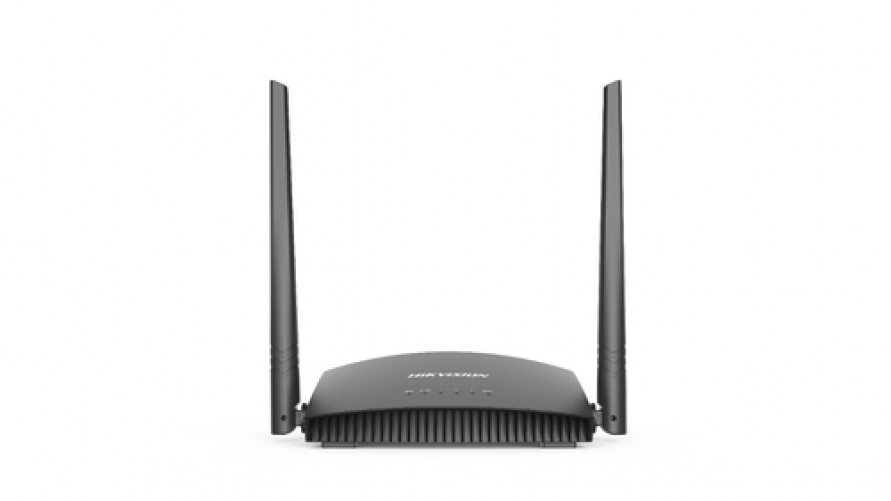 Router Inalambrico Hikvision, 2 Antenas 5 Dbi, 2.4 GHz, Hasta 300 Mbps, 4 Puertos 10/100 Mbps, Negro