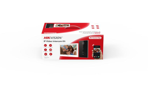 Videoportero Hikvision DS-KIS608-P Inalambrico y Alambrico, 2 MP, Pantalla Tactil de 7', Lector de Tarjetas Mifare Integrado, IP65, Negro, Gris, Plata