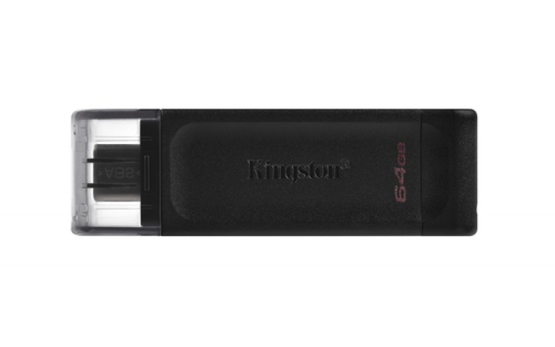 Memoria USB Tipo-c Kingston Datatraveler 70, 64GB, Color Negro, Tipo C