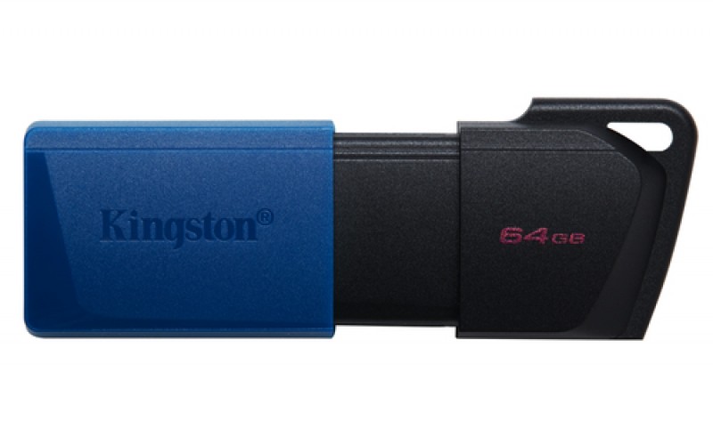 Memoria USB Kingston Datatraveler Exodia M 64GB USB Tipo A, Color Negro/azul