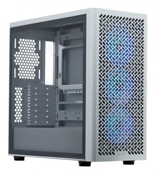 Gabinete Cooler Master Elite 502 Lite, M-itx/ M-ATX/ ATX/ E-ATX, 4 Ventiladores, Blanco