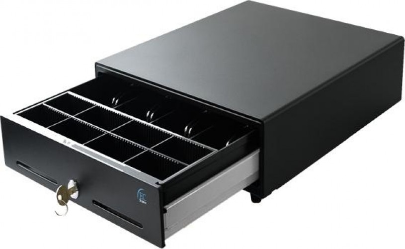 Cajon de Dinero Ec-drawer Negro 8 Monedas 4 Billetes Conect RJ11, EC-G5100-II