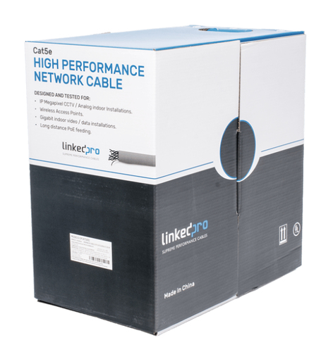 Bobina Linkedpro EP-CAT-5E-R2 Cat5e, 305 m, U/UTP (UTP), Gris