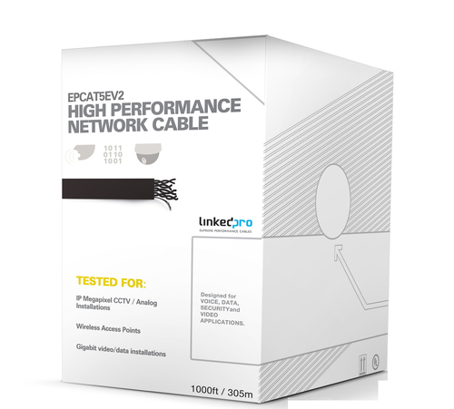 Bobina Linkedpro EP-CAT-5E-V2/W Cat5e, 305 m, U/UTP (UTP), Blanco