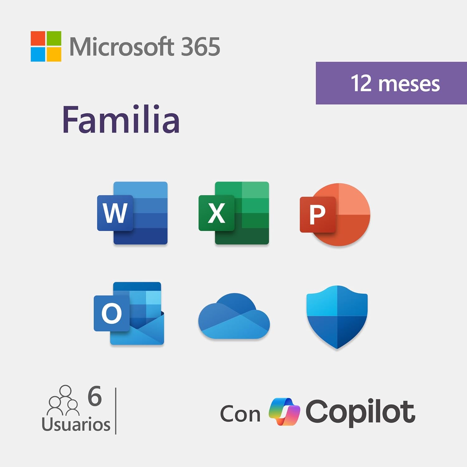 Microsoft 365 Familia Esd, 6 Usuarios, con Copilot, No Devolucion-no Cancelacion, Licencia Electronica