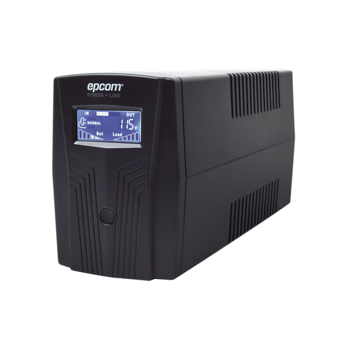 No Break Epcom EPU600LCD 0.6 kVA / 360 W, Entrada 150 V, 4 Salidas AC, Negro