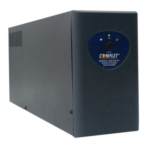 No Break Complet PC3300 (eri-3-048), 3300 VA/1650 W, 4 x 12VCC X 9 Ah, 5/16 Min, 8 x NEMA 5-15R, DB9, 19 kg, Negro