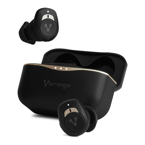 Audifonos Vorago ESB-600-ANC, Intra Auditivo, Microfono Integrado, Inalambrico Bt, Touch, IPX5, Bateria 590 mAh, Cancelacion Activa de Ruido, Negro