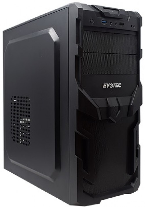 Gabinete Evotec EV-1005, Soporta T. Madre ATX, Micro ATX, Mini-ATX, Fuente de Poder 600W Incluida, Color Neg