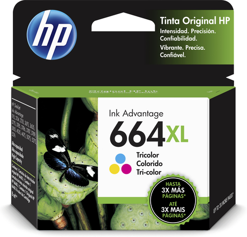 Cartucho de Tinta HP Modelo 664 Tricolor Xl para 1115/2135/3635/3835/4335/4675 Original