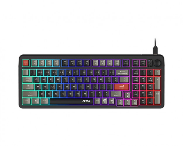 Teclado MSI Forge GK110, RGB, USB 2.0, Ingles, 97 Teclas, Negro