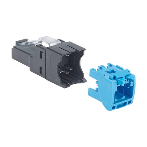 Conector Panduit FP6X88MTG Tipo De Construcción Plano, Conector 1 RJ-45, Categoría Cat6A, Blindaje de Cable U/UTP (UTP), Material Policarbonato (PC), Certificación Rohs, Color Azul