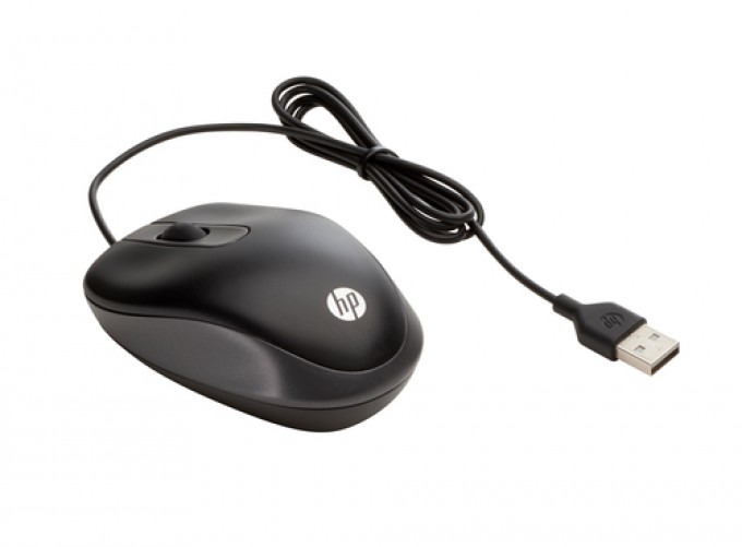Mouse HP, Optico, Alambrico, USB, 1000 dpi, Negro