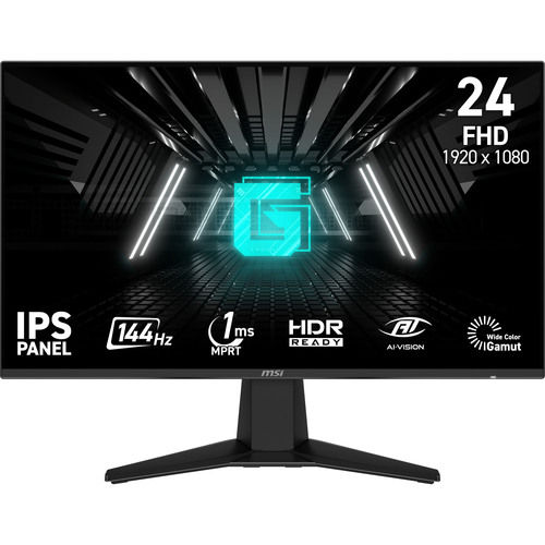 Monitor MSI G242L E14 LCD, 23.8", Full HD, IPS, 144 Hz, 1 ms, Freesync, Negro