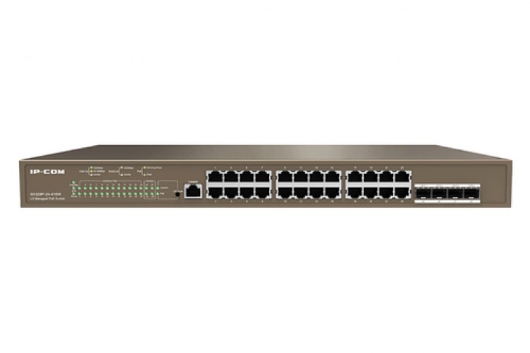 Switch IP-com Networks G5328P-24-410W Gestionado, L3, RJ-45 24, Gigabit Ethernet (10/100/1000), 24 PoE, 1U, Negro