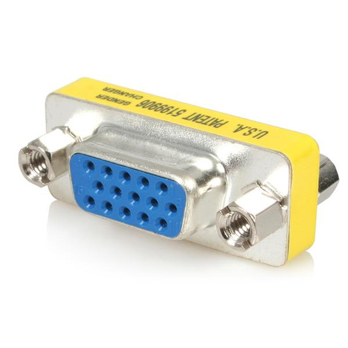Adaptador de Vídeo Startech.com (GC15HSF) VGA a VGA, Hembra/hembra, Color Azul con Amarillo