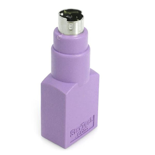 Adaptador Startech (GC46FMKEY), Teclado o Ratón USB A Conector PS/2 PS2 Minidin - 1x Hembra USB - 1x Macho Mini-din Color Púrpura