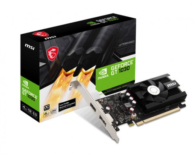 Tarjeta de Vídeo MSI Geforce Gt 1030 4GD4 Lp Oc Geforce Gt 1030, 4 GB, 64 Bit, GDDR4, PCI Express X16 3.0